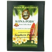 Aloha Island Coffee Southern Pecan Kona Blend Organic Coffee Pods, 18 Pods, 18-Count