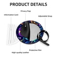 thumbnail image 4 of Game Controller 2pcs PU Leather Round Bag Tags Suitcase Handbag Tags with Privacy Cover and Name ID Tag for Travel Luggage, Handbags, Backpacks, School Bags, 4 of 6