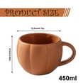 thumbnail image 3 of 450Ml Ceramic Pumpkin Cup Ba, a Pack of Pumpkin Cups 450Ml Ceramic Pumpkin Cups Novel Halloween Cups in Pumpkin Shape Autumn Cups for Parties Multifunctional Coffee Cups for Water Milk and Tea, 3 of 8