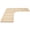 Light Wood, variant on VIVO White 71 x 71 inch Curved Corner Table Top for Sit to Stand Desk Frames
