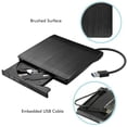 thumbnail image 3 of Unidad De Dvd Externa De Bajo Ruido Unidad De Cd Externa Usb 3.0 A Prueba De Golpes Grabadora De Regrabadora Portátil Pc De Escritorio Compatible Con Win98 / Xp / Win7 / Win8 Yuarrent EL016109-00, 3 of 5
