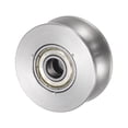 thumbnail image 4 of Uxcell 1pcs U Groove Track Wheel, 1.89" 304 Stainless Steel Sliding Gate Double Bearing Rollers for Inverted Track, 4 of 6