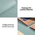 thumbnail image 3 of Aothia Leather Desk Pad Protector ,Mouse Pad,Office Desk Mat, Non-Slip PU Leather Desk Blotter,Laptop Desk Pad,Waterproof Desk Writing Pad for Office and Home (31.5" x 15.7",Light Blue), 3 of 7