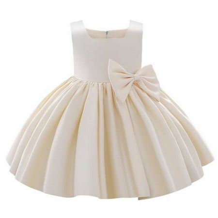 

Flower Toddlers Girls Bowknot Tutu Dress Baby Wedding Bridesmaid Birthday Party Pageant Formal Dresses First Gown Child Sundress Streetwear Kids Dailywear Outwear