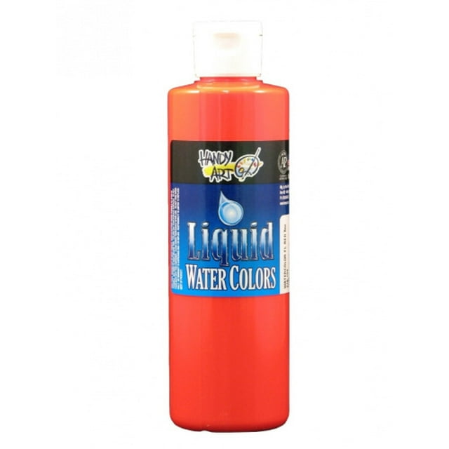 Handy Art par Rock Paint, 276-154, Aquarelle Liquide Lavable 1, Rouge Fluorescent, 240 ml