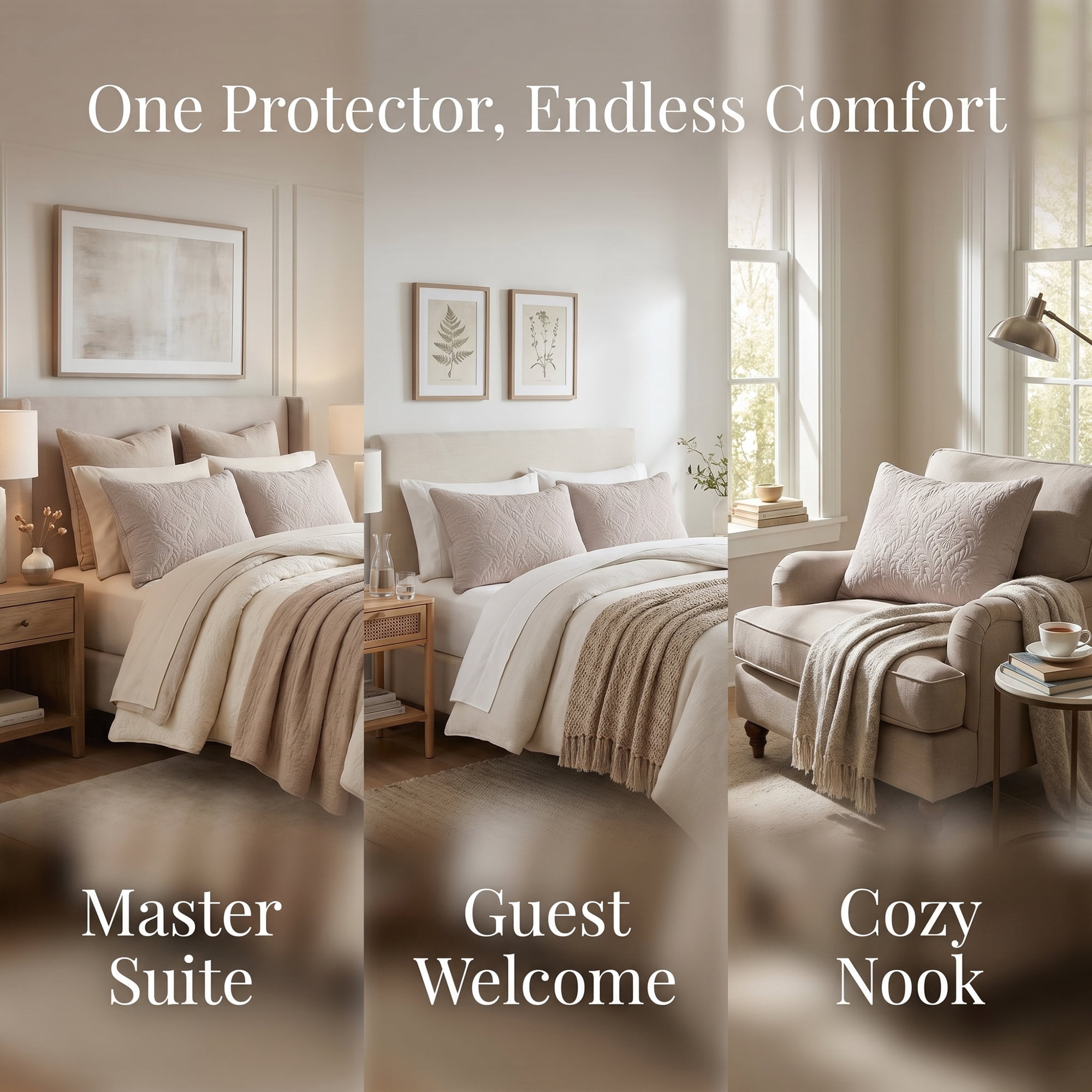 Unique Bargains Pillow Protectors with Envelope Standard Breathable Cotton Covers Gray A