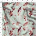 thumbnail image 3 of Soimoi Red Fabric - By the Yard - 56 Inch Wide - Tie & Dye Paisley Botanical - Nature's Enhanced with Paisley & Stripes Patterns and Leaves Printed Fabric, 3 of 6