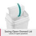 thumbnail image 6 of Sterilite Kitchen Trash Can, 13 Gallon Plastic Garbage Bin with Swing Top Lid, White, 6 of 9