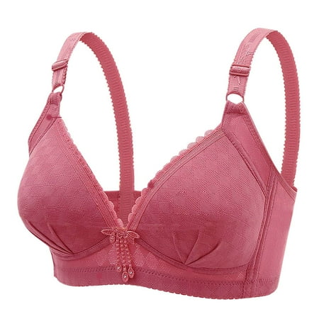 Audhol Lace Bralette Push Up Bra Hot Pink 38