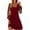 Wine, variant on Womens Dress Ladies Spring And Summer Crewneck Dress Long-Sleeved Mesh Dress Adorable Basic Clothes Black L