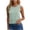 Mint Green, variant on Petite Womens Tops Crew Neck Pencil Bow Tie Sleeveless for Fall Loose Fit Tees Tops Khaki L