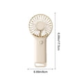 thumbnail image 3 of Mini Portable Fan,Powerful Personal Handheld Fan with 3 Speeds,USB Rechargeable,Cute and Small for Outdoor/Office/Travel/Home,Beige, 3 of 7