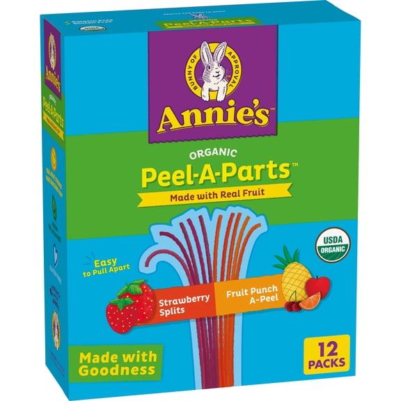 Annie's Organic Fruit Peel-A-Parts Fruit Flavored Snacks Variety Pack, 12 Count, 6.7 oz