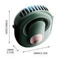 thumbnail image 3 of Green Hanging Waist Fan Portable Cooling Fan 5 Wind Levels Digital Display Rechargeable For Outdoor Camping Low Noise 36Db, 3 of 6