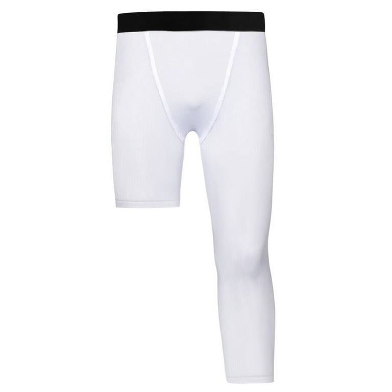 Xmarks Youth Boys One Leg Compression Pants for Basketball 3 4 One Leg Compression Capri Tights Single Leg Leggings Sports Tights Kids Athletic Soccer Base Layer 6 14T Walmart