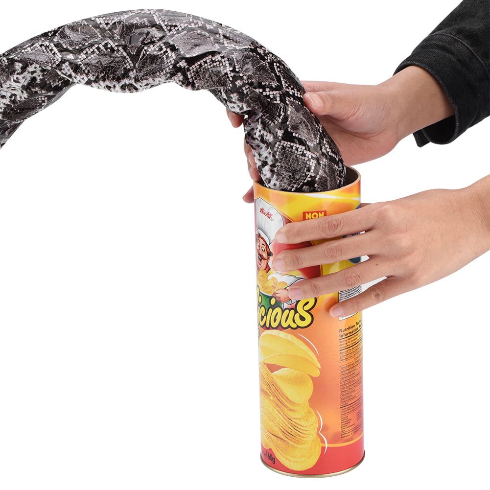 Novelty Snake Trick Toy Potato Chip Can Funny Pranks Joke Jump Pop Out Spring Party Supplies 
