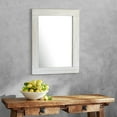 thumbnail image 7 of Stonebriar 24" x 18" Off-White Country Rustic Rectangle Natural Wood Wall Mirror, 7 of 7