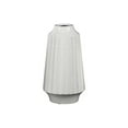 thumbnail image 1 of Urban Trends Ceramic Round Vase with Round Lip Ribbed Body and Tapered Bottom Large Matte White, 1 of 1