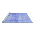 thumbnail image 2 of Ahgly Company Machine Washable Indoor Square Abstract Blue Contemporary Area Rugs, 8' Square, 2 of 4