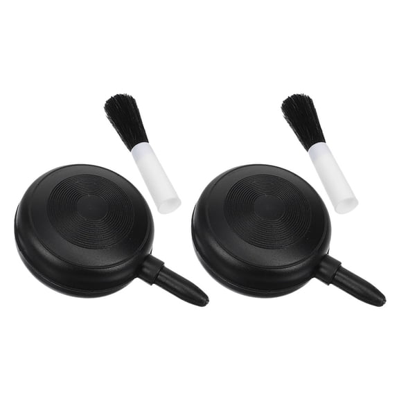 BESTOYARD 2Pcs Portable Air Blower with Soft Brush for Camera Lens and Computer Dust Removal