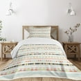 thumbnail image 3 of Ambesonne Geometric Quilted Bedspread Set 2 Pcs, Soft Tribal Arrows, Twin Size, Multicolor, 3 of 6