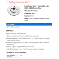 thumbnail image 2 of Front Brake Rotor - Compatible with 2001 - 2005 Toyota Echo 2002 2003 2004, 2 of 2