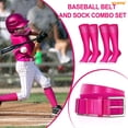 thumbnail image 3 of WHIPPY Baseball Socks and Belt for for Youth Kids Softball Socks Elastic Belts for Boys Girls, 3 of 8