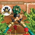 thumbnail image 2 of Hose Splitter 2 Way Heavy Duty Garden Hose Splitter Brass Y Valve Hose Connector, 2 of 6