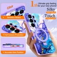 thumbnail image 6 of CASEFIV for Samsung Galaxy S26 Ultra Case,[Magnetic Invisible Stand][Military-Grade Drop Protection] Slim Glossy Marble Pattern Back Shockproof Protective Phone Cover,Purple Marble, 6 of 7