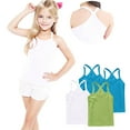 thumbnail image 6 of ZACPNCV 4 Pieces Girls Dance Tank Tops Racerback Camisole Undershirts Spaghetti Strap Camis Dance Clothes Tank Tops for Girl Green 12-13 Years, 6 of 7