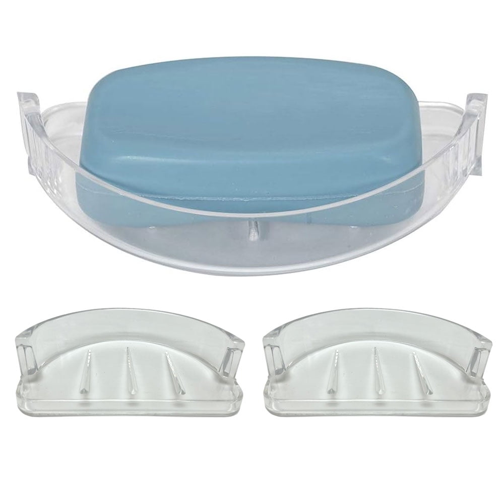 Soap Holder Plastic Soap Dish with Drain Bar Soap Holder for Shower Bathroom Toilet 4 PCS Walmart