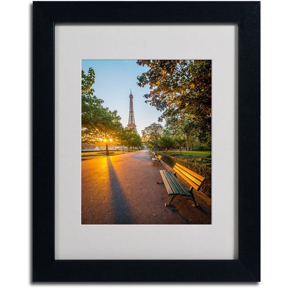 Trademark Fine Art "Crazy Morning Light Paris" Framed Canvas Art by Mathieu Rivrin