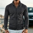 thumbnail image 4 of yillto Men Jackets Collared Zip up Lightweight Casual Sweatshirt Coat Loose Fitting Big and Tall Jacket, 4 of 7
