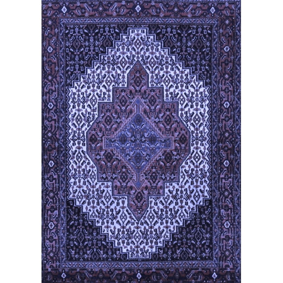 Ahgly Company Indoor Rectangle Persian Blue Traditional Area Rugs, 5' x 7'