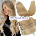 thumbnail image 2 of Benehair 100% Remy Real Human Hair Extensions Micro Ring Easy Loop In Hair Tips Nano Beans Russian Remy Hair Thick Strands 50g 16"-24" Striaght Blonde, 2 of 12