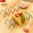 thumbnail image 3 of Soporte para tacos de acero inoxidable ondulado estante para panqueques de tacos creativo estante para panqueques mexicano, 3 of 8