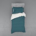 thumbnail image 2 of Ambesonne Blue Bedding Set 4 Pcs, Thick Crossed Lines, Queen, Slate Blue and Pale Blue, 2 of 3