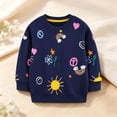 thumbnail image 2 of Nwiuh Toddler Boys Girls Christmas Sweatshirt Long Sleeve Baby Santa Claus Sweaters Xmas Winter Clothes 1-7T (Blue, 4-5 Years), 2 of 5