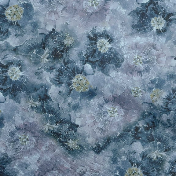 oneOone Polyester Spandex Blue Fabric Abstract Floral Fabric For Sewing Printed Craft Fabric By The Yard 56 Inch Wide-2ra