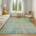 thumbnail image 7 of Addison Rugs Mayfield Premium Machine Washable Transitional Abstract Teal Rectangle Rug, 10' x 14', 7 of 7
