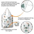 thumbnail image 4 of 5 Pack Foldable Shopping Bag,White Christmas Forest Animal Pattern Reusable Grocery Bags with Pockets,Large Reusable Tote Bags with Handles Waterproof & Lightweight, 4 of 6