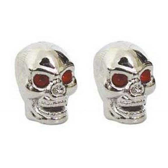 Alta Bicycle Bike Bicycle Skull Schrader Valve Caps, Multiple Colors (Steel Bicycle Chrome )