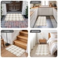 thumbnail image 6 of Beige Plaid Door Mat&nbsp;Indoor Outdoor Entrance,Non Slip Small Rug for Kitchen Bathroom Entryway Rug,Spring Summer Farmhouse Buffalo Checkered Washable Doormat Floor Mat 18x30 Inch, 6 of 8