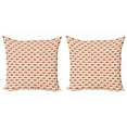 thumbnail image 1 of Ambesonne Animal Throw Pillow Cover 2 Pack, 2 Humped Camels and Dots, 20", Eggshell Apricot, 1 of 2