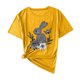 thumbnail image 1 of Camisas de Manga Corta para las Mujeres Moda Casual Impresión Cuello Redondo Suéter Tee Blusas, 1 of 4