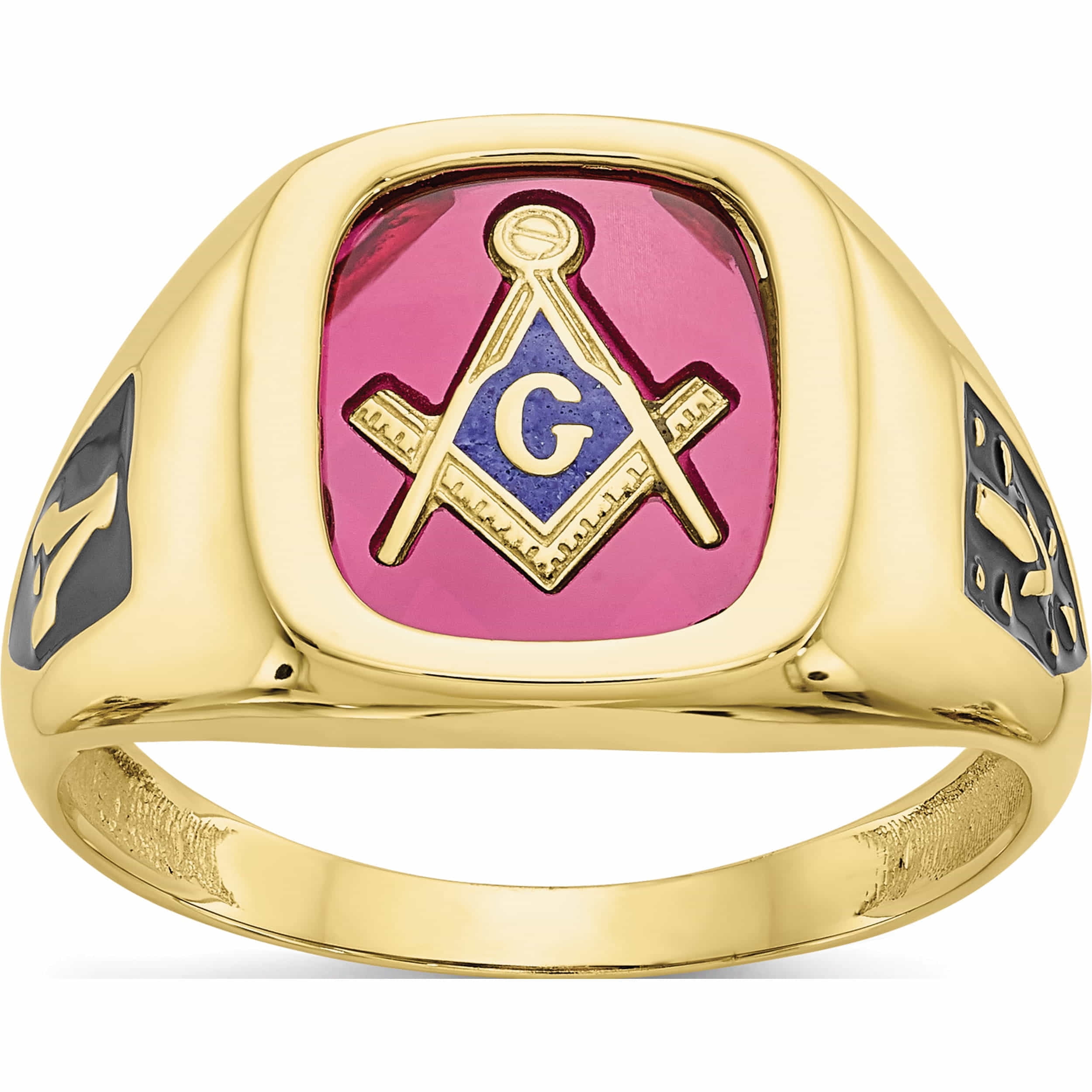 Red stone masonic ring online