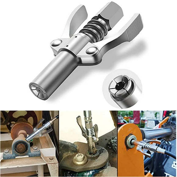 Grease Coupler Grease Tip Grease Fittings Duty Quick Release Grease Coupler Compatible With All Grease 1/8 Air Compressor Attachments Air Nozzle for Air Compressor Air Blower for Compressor Air Nozzle