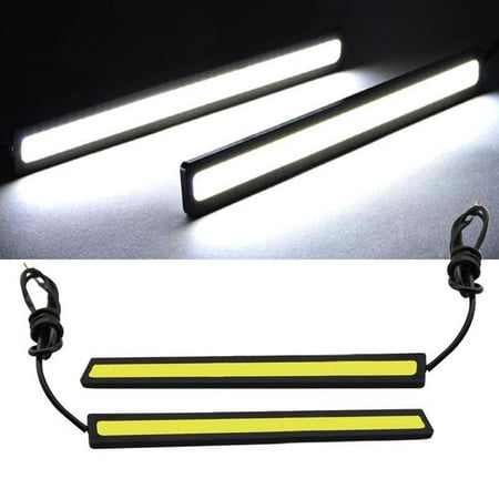 Super White Driving Light - iLH Mallroom 2x Super Bright White Car COB LED Lights -DRL Fog Driving Lamp Waterproof DC 12V