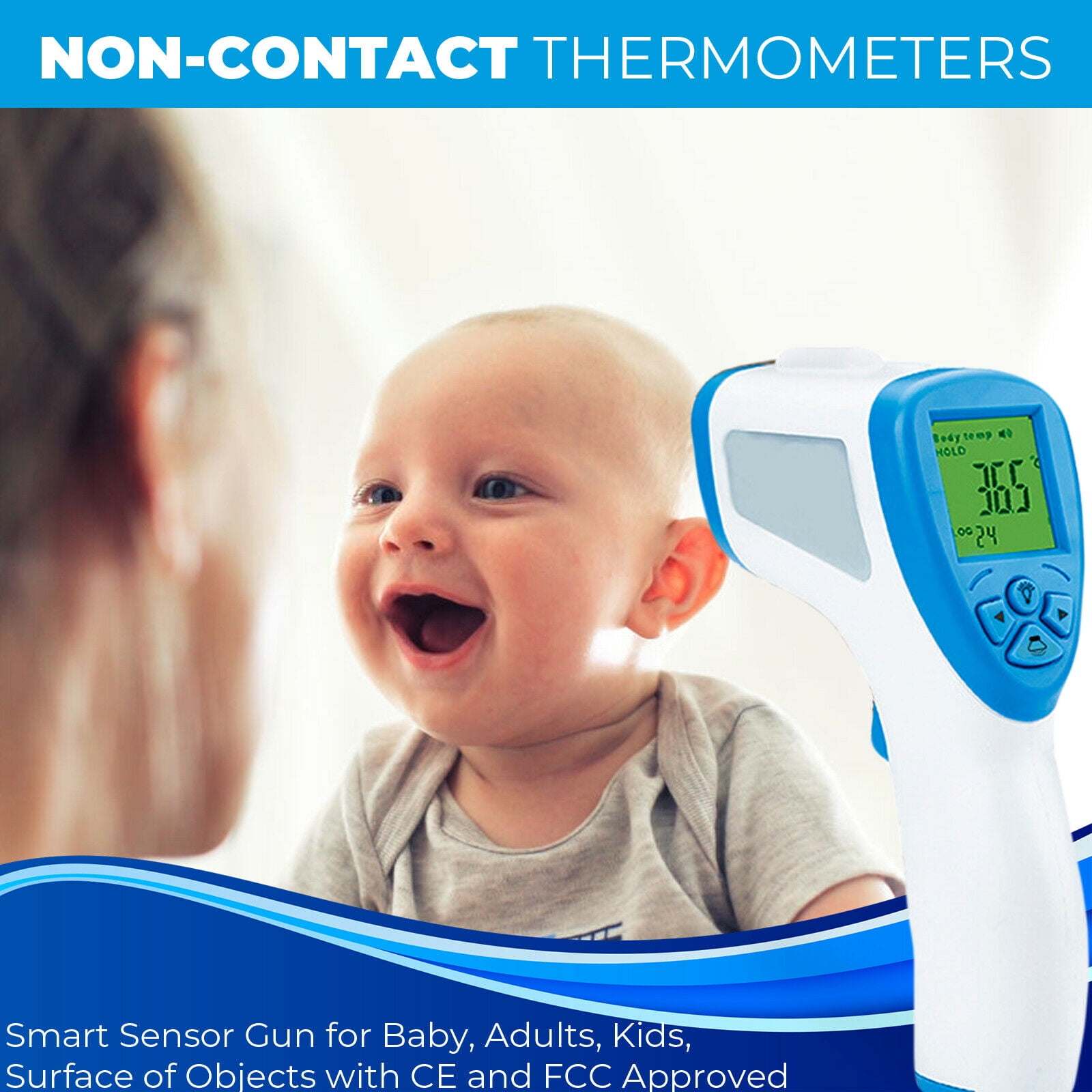 Love Your Family Touchless Digital Thermometer for All Ages, Non