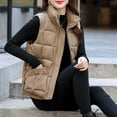 thumbnail image 6 of Hvyesh Women Winter Puffer Vest Lightweight Stand Collar Sleeveless Padded Jackets Oversized Puffer Waistcoat with Pockets, 6 of 10